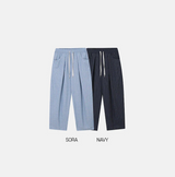 [Unisex] Linen stripe banding pants(2color)