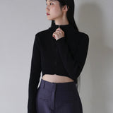 zip cropped knit