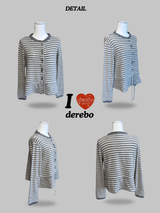 リズ ナッピング ストライプ ストラップ Tシャツ
