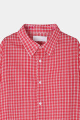 Jian Cropped Checked Shirt (3color)