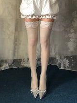 Big lace knee socks