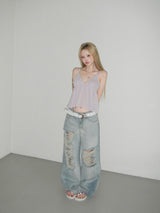 krish cubic  bustier top(2 color)