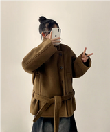 Pony Thick Belt Double High Neck Coat
