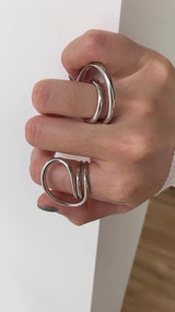 Silver Line N Line ring Set