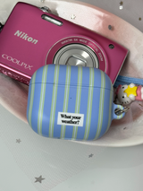 pajama Airpods case-blue