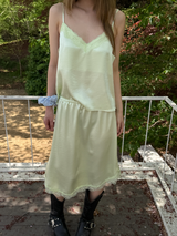  satin lace skirt 
