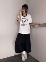 Buggy Ringer Letter Tattoo Oversized T-Shirt 3color