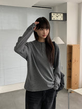 [unisex] チューダー ヘンリーネック ウォーマー ワッフル ティー