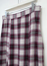 vintage check skirt red ver.