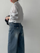 238 Back Pocket Semi-Bootcut Denim Pants
