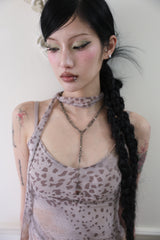 Antique oval chain necklace