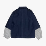 reverse Terry Pocket Denim Jacket_blue