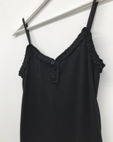 Otti frill button sleeveless top (3color)