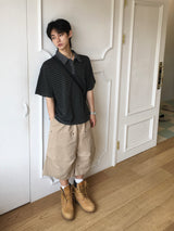 Tod pigment stripe collar short sleeve 4C