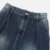 LMN Sold Brush Pintuck Wide Denim Pants (2 colors)