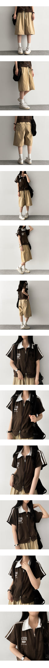 Fine Back Pocket Banding Bermuda Shorts