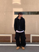 Double brushed big pocket balloon pants