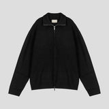 Saint wool zipup knit