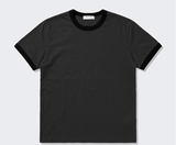 エッセンシャルスタンダード半袖リンガーTシャツ チャコール