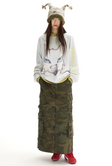ペットカレッジプリント長袖Tシャツ