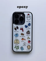 winter doodle case (epoxy)