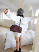 nylon eyelet shoulder bag