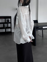 veil tencel シースルーシャツ (2color)