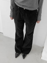 Corduroy semi-bootcut pants