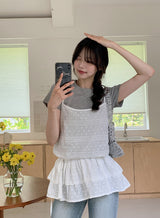 Simple & Basic Round Short Sleeve T-shirt (6color)