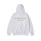 25FW BORDER LINE BASIC LOGO HOODIE MELANGE