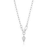[Worn by Jung Yonghwa] Sparkle Drop Chunky 925 Silver Necklace N041-02H-W