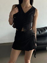 Stripe strap pants