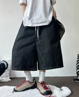 BASIC STITCH WIDE 7 8 ロングバミューダ 🖤💙2COLOR