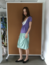 Draped balloon skirt (3color)