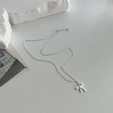 rri バレエコア  Silver925 シルバーリボン 淡水パール 2WAYゲストルックネックレス