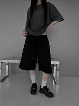 rivet flow bermuda pants (3color)