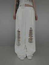 Fray Cutout Sweatpants