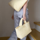 stripe padded bag - yellow