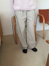 リークストライプワイドパンツ(2c)