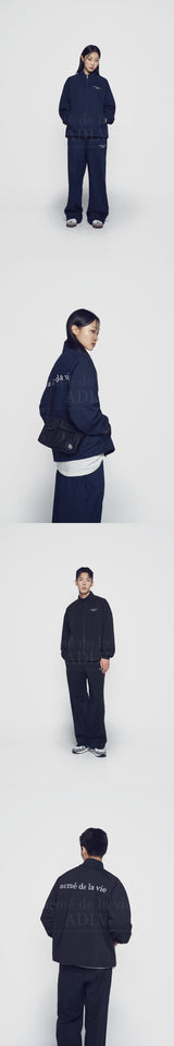 24FW ベーシックロゴナイロンセットアップジャケット ネイビー