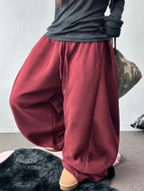 dini side pintuck balloon wide long pants 🖤🩷🩶4 COLOR