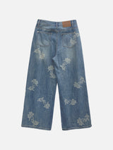 Hazel Flower Denim Pants (1c)