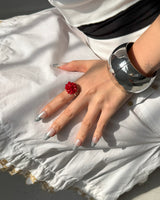 [MADE] Red Floral Bloom Ring