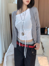 カイラワンオフストラップロングスリーブTシャツ
