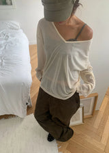 SHEER V KNIT TEE (5color)