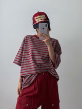 プレディペペミックスボーダー半袖Tシャツ (3color)
