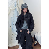 Raw Denim Fitted Work Jacket
