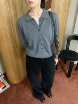 Cashmere collared knit
