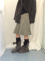 highneck puffy fur jacket