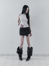 26SS★ [mnem] Corset Detail Mini Skort
